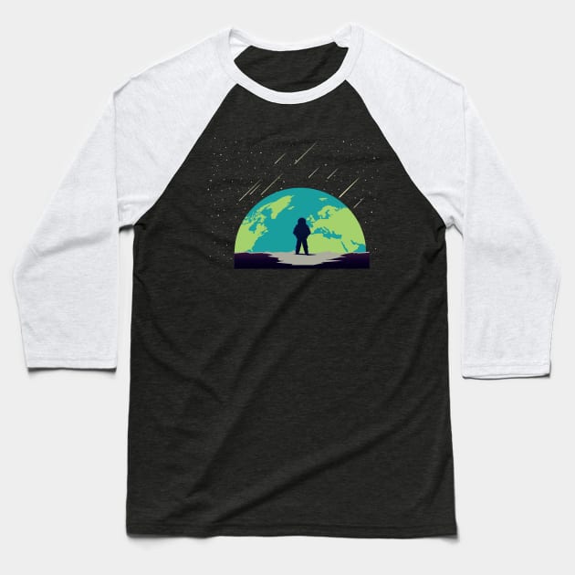 Rocket Man | Space Baseball T-Shirt by CleverboyDsgns